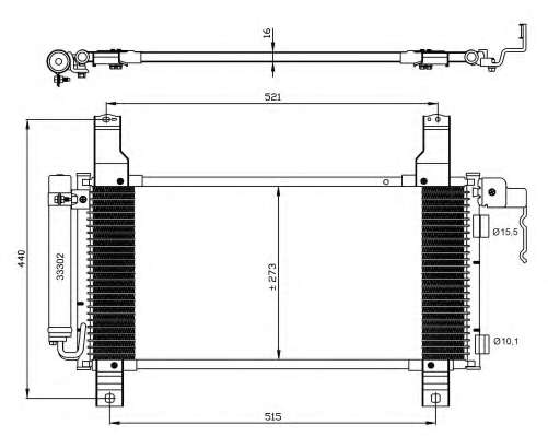 Радіатор кондиціонера (з осушувачем) Mazda 6 1.8-3.0 02-08
