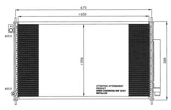 Радіатор кондиціонера Honda Accord VII 2.0/2.4 03-08