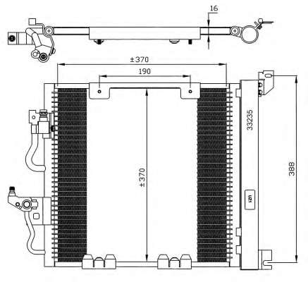 Радіатор кондиціонера Opel Astra H 1.3-1.9TDI 05-
