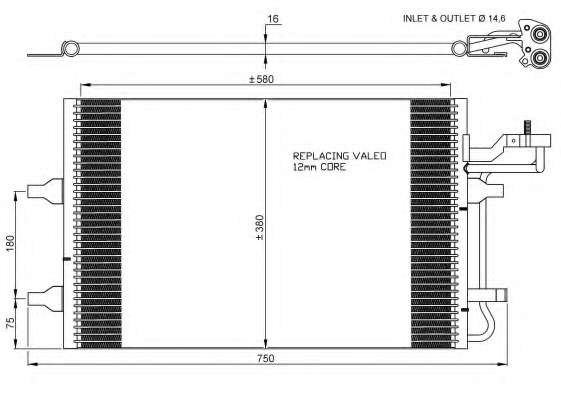 Радіатор кондиціонера Volvo C30/C70/S40/V50 1.6-2.0 04-12