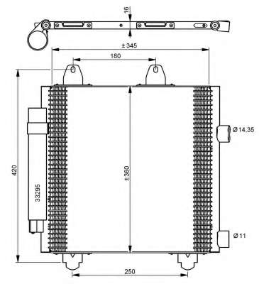 Радіатор кондиціонера (з осушувачем) Citroen C1/Peugeot 107/Toyota Aygo 1.0/1.4HDi 05-14