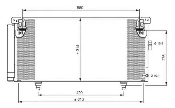 Радіатор кондиціонера Subaru Legacy/Outback 2.0-3.0 03-09