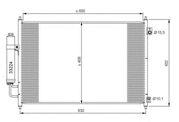 Радіатор кондиціонера (з осушувачем) Nissan X-Trail II 2.0/2.0D/2.5 07-13