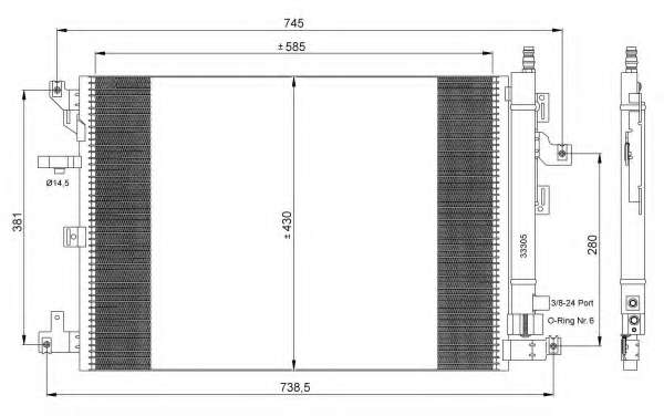 Радіатор кондиціонера Volvo XC70 II/XC90 I 2.4D-4.4 02-14