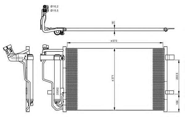 Радіатор кондиціонера Mazda 3 1.6-2.0MZR/2.3MPS T 08-14