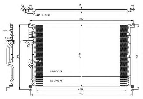 Радіатор кондиціонера Audi A8 2.8-4.2/4.2TDI 02-10