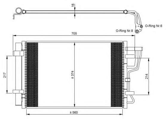 Радіатор кондиціонера Hyundai Elantra/Kia Ceed 1.4-2.0 LPG 06-13