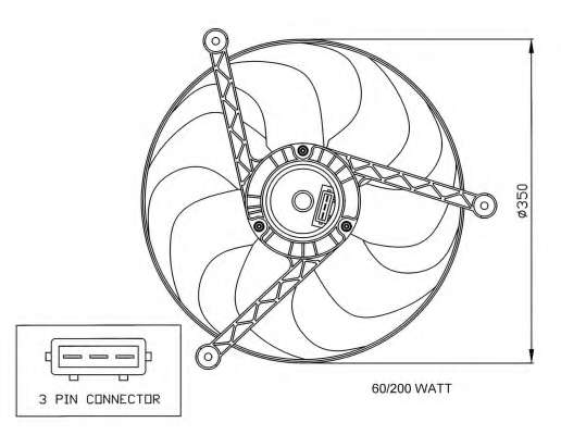 Вентилятор радіатора (електричний) VW Sharan 1.9/2.0 TDI 95-10