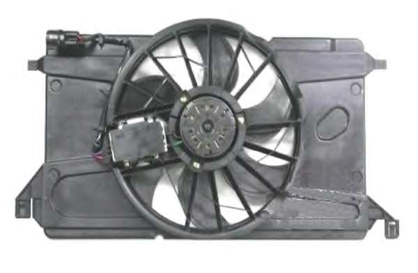 Вентилятор радіатора Ford Focus 1.4/1.6 04-12/Mazda 1.3/1.6 03-09 (з дифузором)
