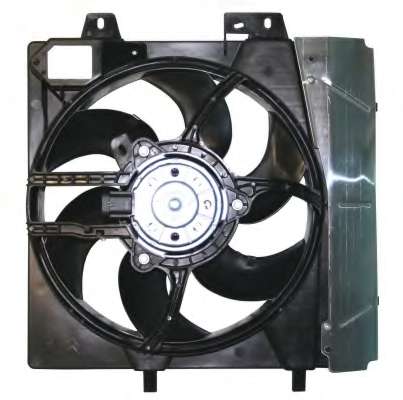 Вентилятор радіатора Citroen C2/C3 1.1-1.6 02-/Peugeot 1007/207/208 1.0-1.6 05- (з дифузором)