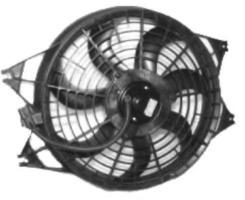Вентилятор радіатора Kia Sorento 2.5CRDi 02- (з дифузором)
