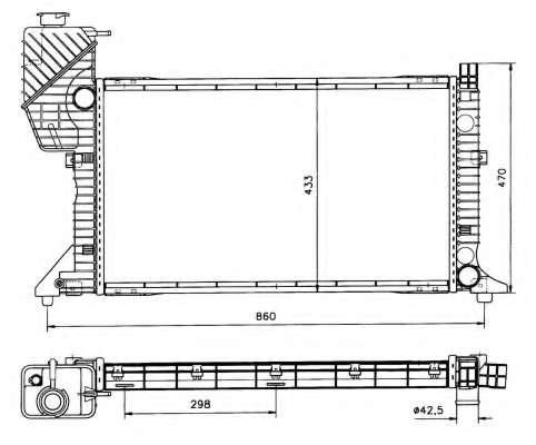 Радіатор охолодження MB Sprinter 2.9TDI 96-00