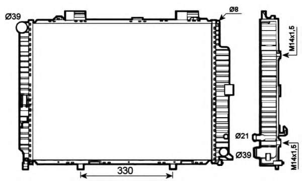 Радіатор охолодження MB E-class (W210) 3.0 D 95-99