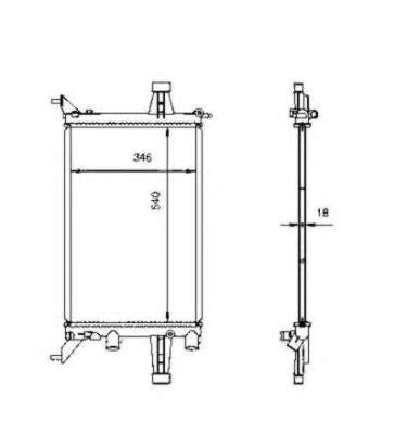 Радіатор охолодження Opel Astra G 1.2/1.4 98-09
