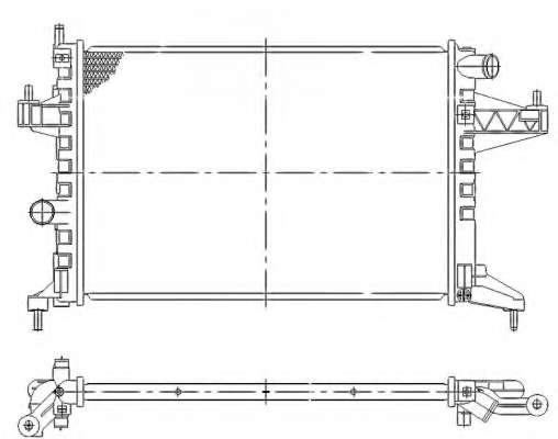 Радіатор охолодження Opel Combo/Corsa 1.4-1.8 00-