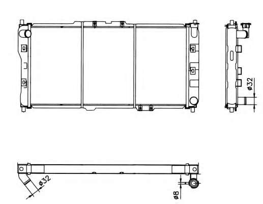 Радіатор охолодження Mazda 323 F 1.5/1.8 16V 94-98