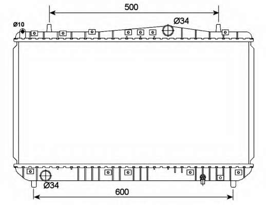 Радіатор охолодження Chevrolet Lacetti/Daewoo Nubira 1.4/1.8 03-