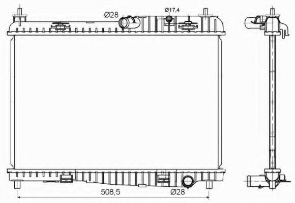 Радіатор охолодження Ford B-max/Fiesta 1.25-1.6 08-