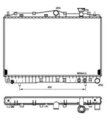 Радіатор охолодження Hyundai Sonata 2.0-3.0 91-98 (400x682x25)