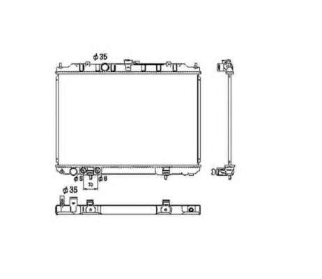 Радіатор охолодження Nissan X-Trail 2.0-2.5 01- (450x686x26) (4x4)
