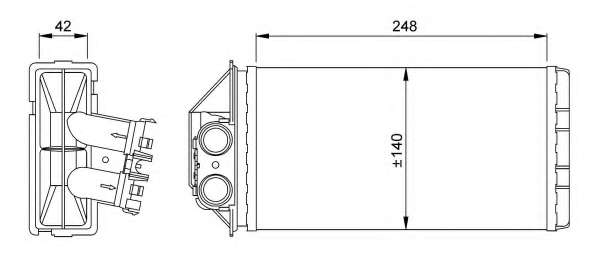 Радіатор пічки Peugeot 307 1.4HDI-2.0HDI 00-09