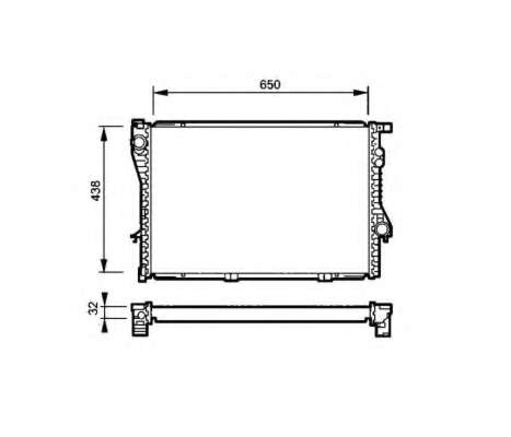 Радіатор охолодження BMW 5 (E39)/7 (E38) 2.5TD 96-04