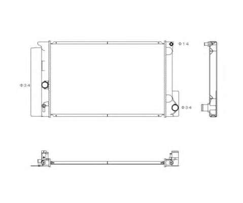 Радіатор охолодження Toyota Auris 07-12/Corolla 1.3-1.8 02-18 