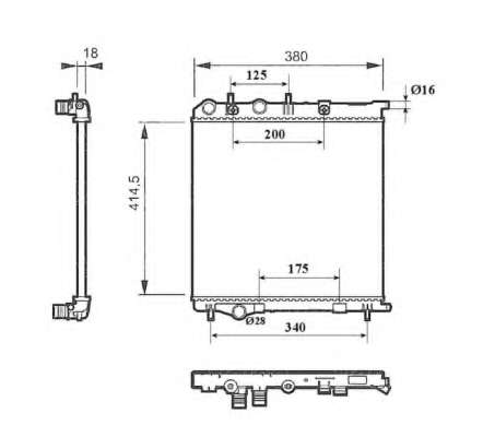 Радіатор охолодження Citroen C3/Peugeot 207/208 1.4/1.6 07-