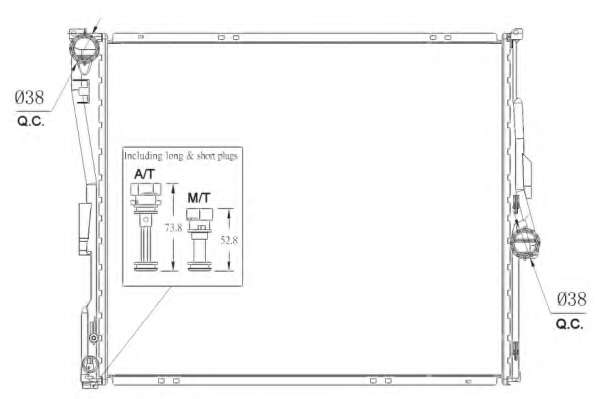 Радіатор охолодження BMW X3 (E83) 2.0-3.0 04-11 (N46/M47/M54/N52/M57)