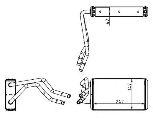 Радіатор пічки Ford Transit 2.2D-3.2D 06-