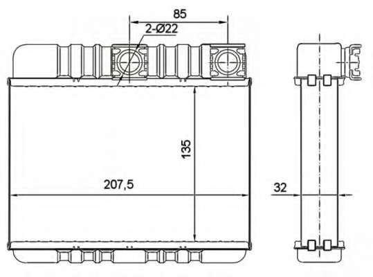 Радіатор пічки BMW 3(E46) 16.-3.2 98-11