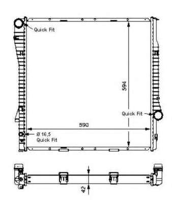 Радіатор охолодження BMW X5 (E53) 03-06 (M57/M62/N62)