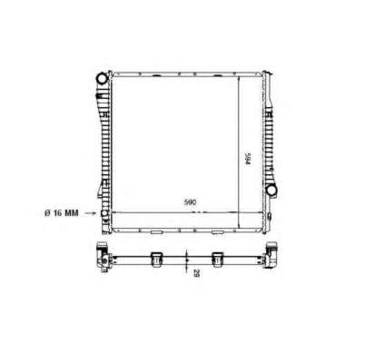Радіатор охолодження BMW X5 (E53) 3.0d/3.0/4.4i 00-06 (M57/M54/M62)