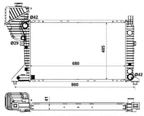 Радіатор охолодження MB Sprinter 2.2-2.7CDI 00-06