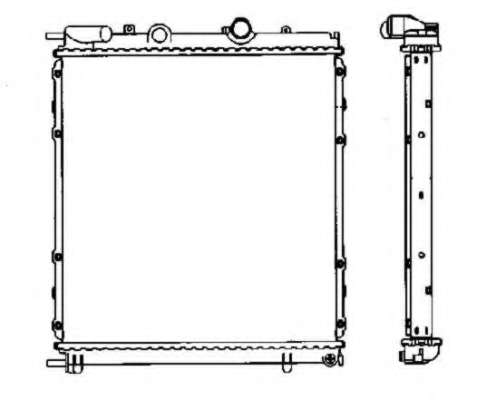 Радіатор охолодження Renault Kangoo 1.9D (-AC)