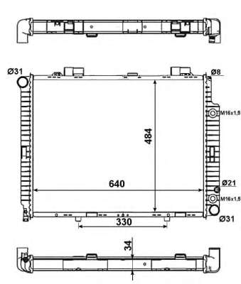 Радіатор охолодження MB E-class (W210/S210) 95-03