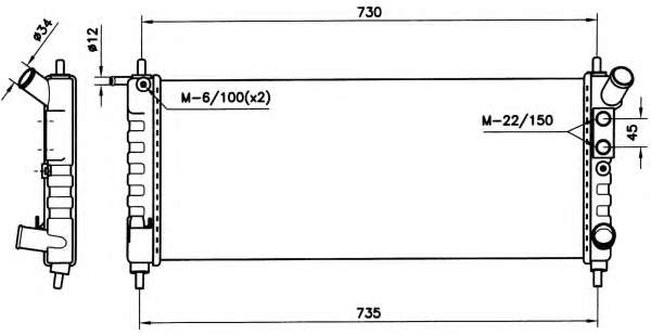 Радиатор охлаждения Opel Corsa B 1.0/1.2 i 12V 96-00