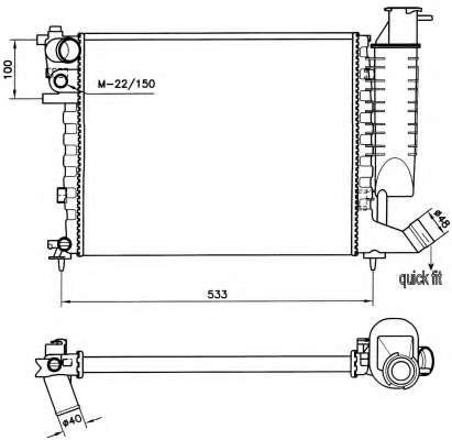 Радіатор охолодження Citroen Xsara 1.4-1.8i 97-05 (МКПП/-AC)
