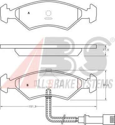 Комплект тормозных колодок, дисковый тормоз