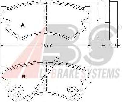 Комплект тормозных колодок, дисковый тормоз