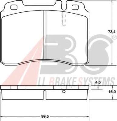 Гальмівні колодки пер. MB W124/W201 89-03 (ATE)
