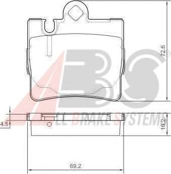 Гальмівні колодки зад. MB W220/C215 98- (ATE)