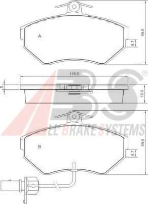 Гальмівні колодки пер. AUDI A4/SEAT CORDOBA/VW PASSAT 1.6-1.9DH 94-02 (TRW)