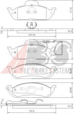 Гальмівні колодки пер. MB M-Class (W163) 98-05