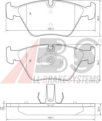 Гальмівні колодки пер. BMW 3(E46) 99-07/X3(E83) 03-11 (ATE)