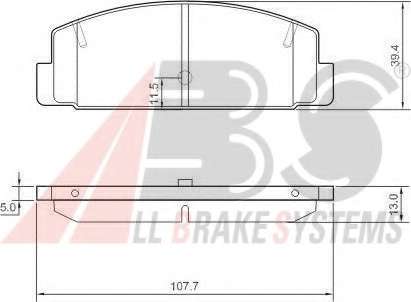 Гальмівні колодки зад. Mazda 323/626 94-04 (akebono)