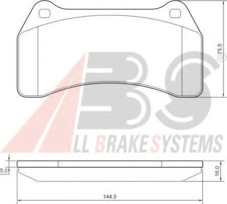 Комплект тормозных колодок, дисковый тормоз
