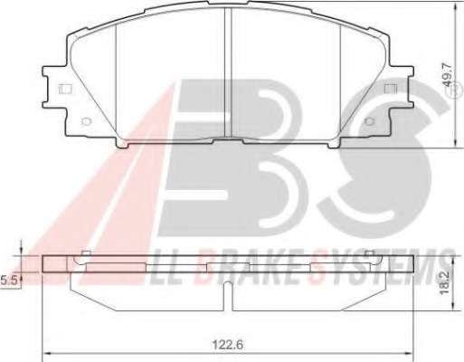 Гальмівні колодки пер. Toyota Yaris 07- (akebono)