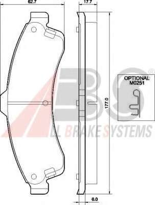 Комплект тормозных колодок, дисковый тормоз