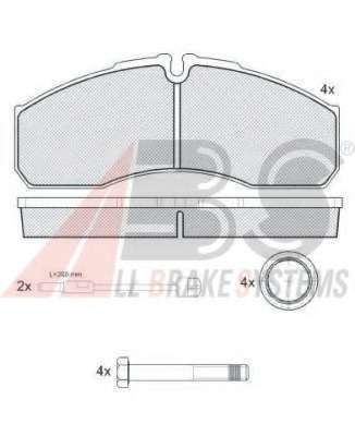Комплект тормозных колодок, дисковый тормоз